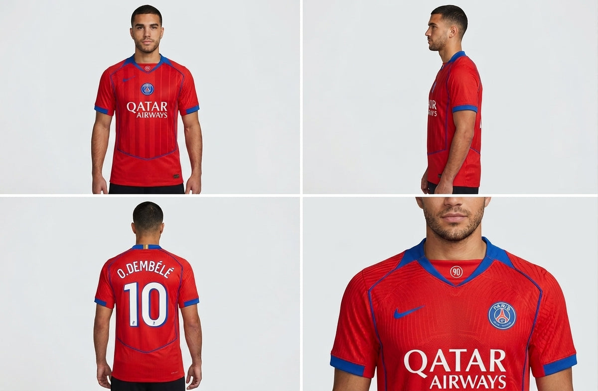 Camiseta Paris Saint-Germain Equipación Alterna Rojo/Azul 2026-2027